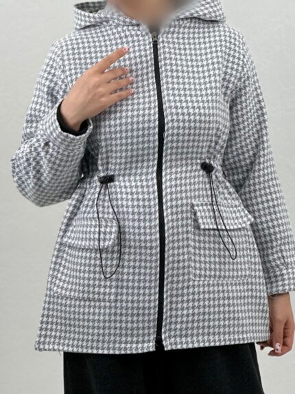 فوتر پیچازی کلاهدار طوسی روشن  کد: ۳۱۱۰۰۰